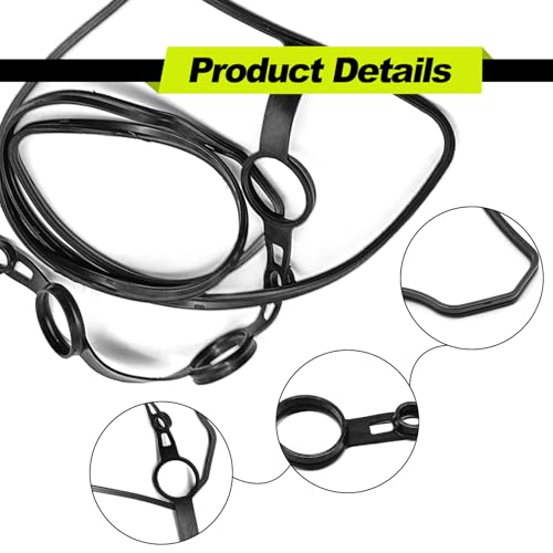 Image of VS50530R Valve Cover Gasket Set, Compatible with T0y0ta Camry Corolla Matrix Solara 2AZ-FXE 1AZ-FE L4 2.4L 2.0L Valve Cover Gasket, 11213-28021 112130H010 VS50362 0361639