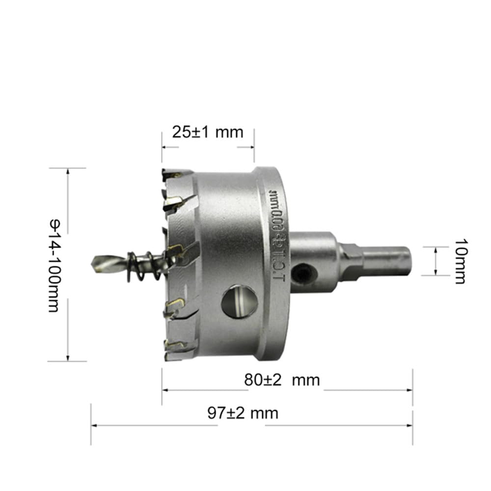 14-100mm TCT otwornica wiertło węglik stopu kobaltowy nóż ze stali nierdzewnej płyta ze stali nierdzewnej zestaw do cięcia metalu żelaza, 55mm