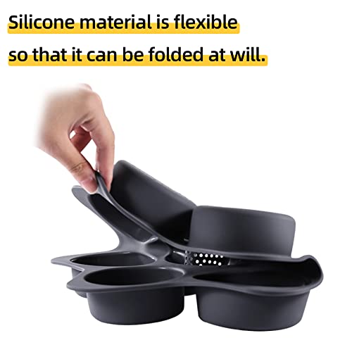 Atrccs Silicone Hamburger Bun Mold 7 Cavity Loaf Pan Non Stick Baking Pannon-Stick Pan Easy To Release Household Silicone Food Baking New Baking Tool (Black) #TOP5