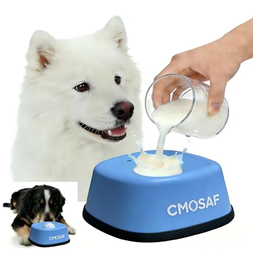 Dog Lick Bowl with Rolling Ball, Slow Feeder Dog Licking Bowl for Liquid Treats Bone Broth Yogurt, Anti-Slip Interactive Lick Toy, Post-op Nutrition & Anxiety Relief for Small Medium Large Breeds