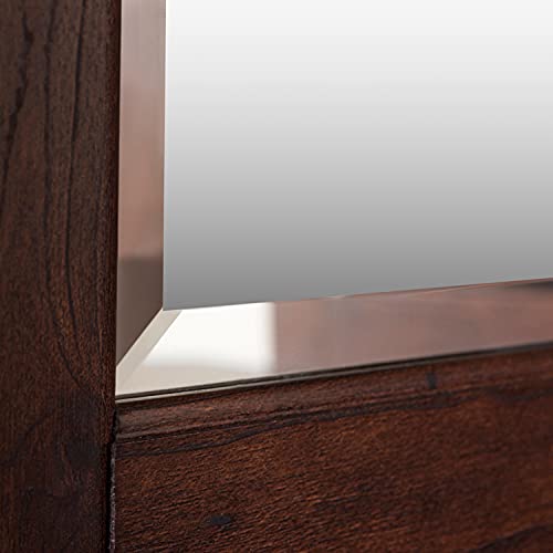 Home Source Splendid Dining Room Or Lounge Corner Bar With Wood Frame And 5 Bottle Wine Rack, Mahogany #TOP4