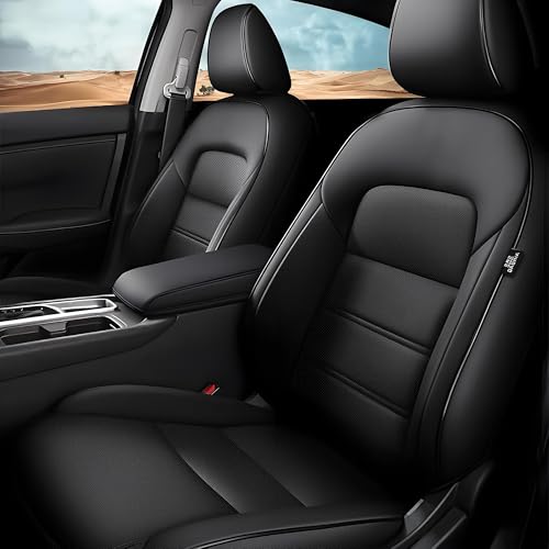 Image of AOMSAZTO Car Seat Cover Fit for Nissan Altima 2019 2020 2021 2022 2023 2024 2025 (S SV SR Platinum) Full Set Customized Faux Leather Seats Cover Black