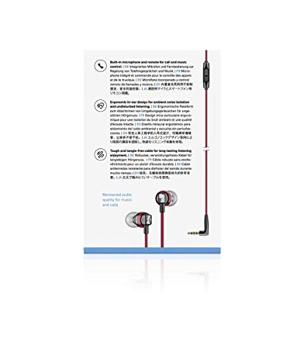 Sennheiser Cx 300S In Ear Headphone With One-Button Smart Remote - Red #TOP4