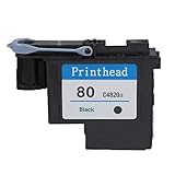 Tonysa Tintenpatrone, HP 80 Druckkopf, Professioneller Druckkopf für HP80 Designjet 1000/1050/1055 Serie,Kompatibel mit Bayer Rohstoffe/sicherer Qualität/polierter Düse(Schwarz)