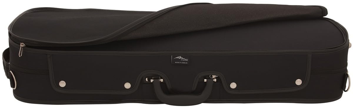 Custodia Doppia Custodia per Violino Duro 4/4 Oblungo Classic Nero - Blu Marino M-case