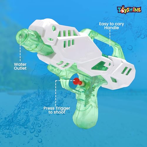 Image of Toyshine 100ml Futuristic Water Gun Toy for Kids | Powerful Pichkari with Trigger Action | Lightweight Water Blaster for Holi, Pool & Outdoor Summer Fun
