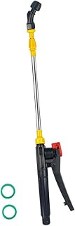 Retractable Sprayer Rod Watering Wand Universal 45-80cm Adjustable Long Telescopic Tube Sprayer Extension Rod Nozzle and Handle for Outdoor, Single Curved Nozzle