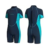 Vofiw Kids Wetsuit for Boys Girls Toddlers, 2.5mm Neoprene Shorty Wet Suit Back Zipper Swimsuit Shor
