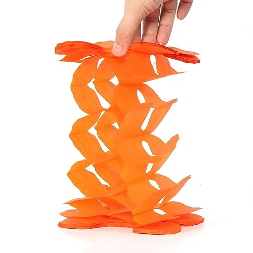 Image of Orange Beige Fall Baby-Shower Party-Decorations Streamers Garland - 157Ft Four-Leaf Clover Autumn Harvest Thanksgiving Hanging Banner,Boho Birthday Bridal Wedding Engagement Bachelorette Decor Hugtmr