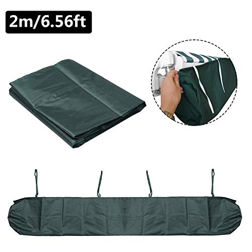 Custodia impermeabile per tenda da sole da patio, copertura antipolvere, copertura impermeabile per tenda avvolgibile a scomparsa in terrazzo, inverno ed estate, per tende standard manuale, verde, 2 m
