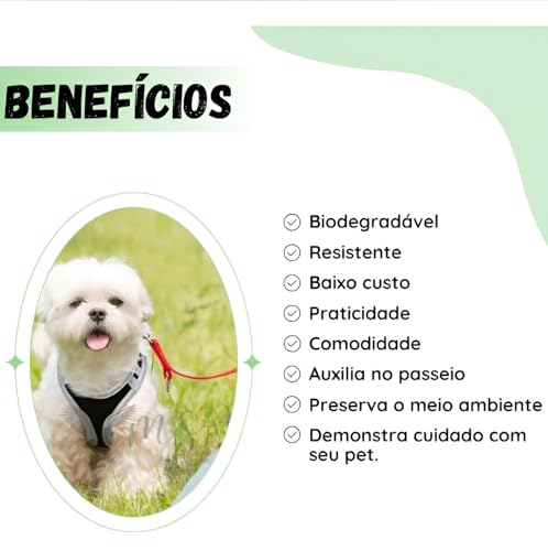 KIT Porta Saquinho de Lixo Para Pet Cão e Gato Dispenser Bag de Coleira Para Coletores Cata Caca Com