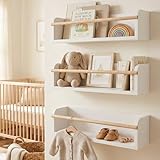 Estanterías Decorativas para guardería para niños, Juego de 3 estantes flotantes fáciles de Instalar para Montaje en Pared, Hermosos Muebles organizadores Colgantes para el Dormitorio de tu bebé o