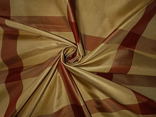 Tissu de draperie en taffetas de soie doré TAFC11 pour rideaux et couture
