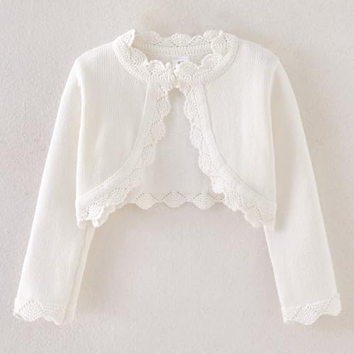 Girls Kids Bolero Cardigan Sweater Long Sleeve Button Knit Shrug Cropped Cover Up Top Cardigan Shrug2