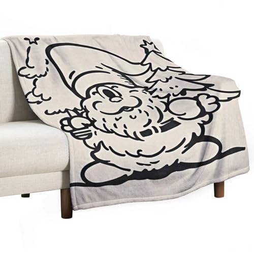 Couverture flanelle Dwarf Hugs 152x203cm plaid lit sofa