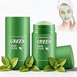 Green Tea Mask Stick for Face, 2 Pack Green Tea Deep Cleanse Mask, Blackhead Remover with Greens Teas Extract, Face Moisturizing, Oil Control, Pore Shrinking, Brightening for Men And Women