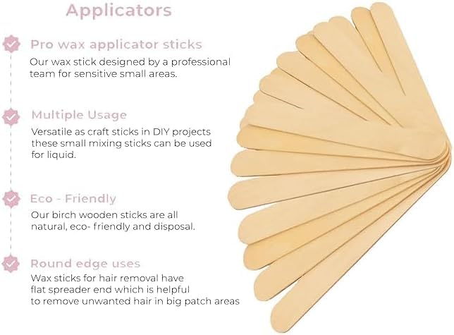 Image of MIBLY 80 PCS Popsicle Sticks for Crafts - Jumbo Craft Sticks Made of Smooth Wooden Sticks - Ideal Wood Sticks and Wooden Sticks for Crafts for Body Hair Removal (Pack of 80 Large Sticks)