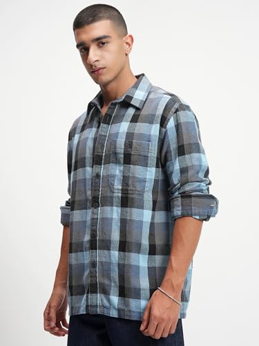 Image of Highlander Men's Casual Shirt | Checked | Slim Fit | Trendy & Modern Appeal