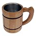 Wooden Beer Tankard Beer Mug Capacity: 20 oz (0.6 liters). Wooden Beer Stein - Wood Carving Beer Mug of Wood Eco Friendly Great Beer Gift Ideas Beer Mug for Men. Color Beige