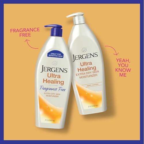 Jergens Ultra Healing Dry Skin Lotion, Hand and Body Moisturizer for Quick Absorption into Extra Dry Skin with Hydralucence Blend, Vitamins C, E and B5, White, 21 oz image 10