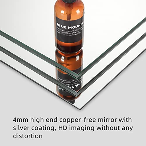 Mirrorons Frameless Mirror, Wall Mirror 48" X 32", Modern Rectangle Bathroom Mirrors For Wall With Polished Edge, Hangs Horizontally Only. Entryways, Bathroom, Gym. #TOP2