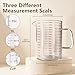 WhiteRhino Glass Measuring Cup,6Cup/1500ml/50oz Liquid Measuring Cups, Measuring Cup With Handle and V-Shaped Spout, Glass Beaker with Three Scales (OZ, Cup, ML), Dishwasher/Freezer/Microwave Safe