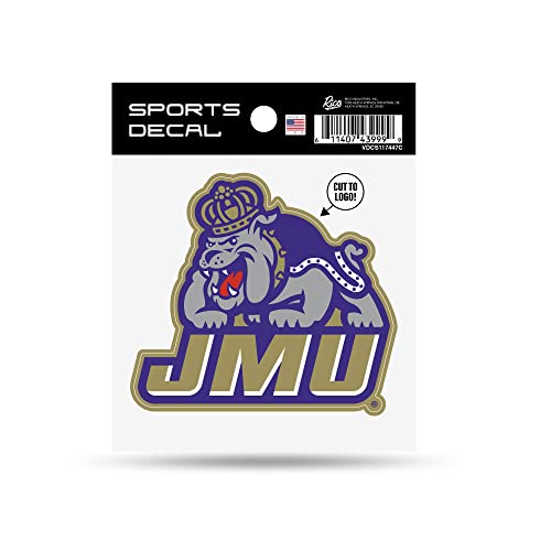 Rico Industries NCAA James Madison Dukes Primary Logo 4" x 4" Sports Decal