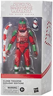 Black Series Action Figure Star Wars Clone Trooper Holiday Edition and PORG