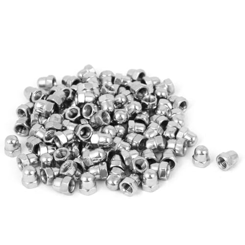 Tool Parts and Accessories M5 Thread Dia Dome Head Stainless Steel Cap Acorn Hex Nuts 100pcs (#CN-140824-08330)