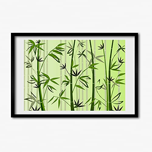 Cadre photo 60x40 cm Tulup au style bambou pour sublimer le salon contemporain