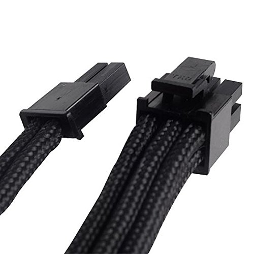 SilverStone SST-PP07-PCIB - Cable extensor enfundado 25cm 8pines a PCI-E 6+2 pines, negro - imagen 5