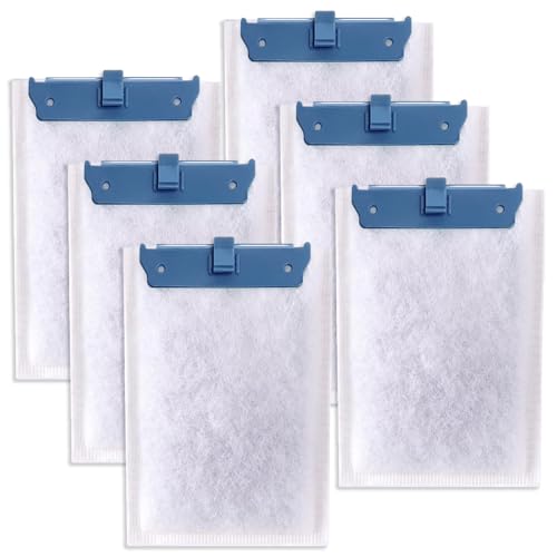 Image of Pryitier 6 Pack Filter Cartridge Compatible with Whisper Bio-Bag Filters 10i /IQ10 /PF10, Medium Replacement Filter Cartridges for Aquariums Compatible with ReptoFilte 20 gallons (90 GPH)