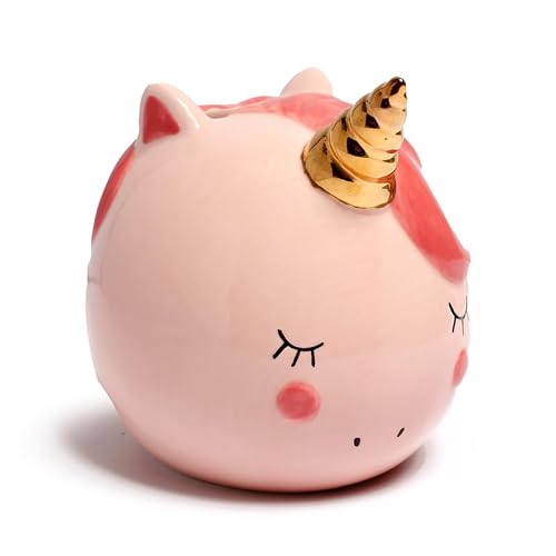 Puckator Enchanted Rainbows Unicorn Pink Ceramic Money Box