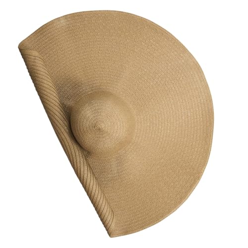 Chapeau de paille femme contre la chaleur estivale : grand bord léger kaki