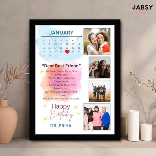 Image of JABSY Personalised Birthday Framed Print For School College Office Gift Friend Birthday Speical Gift