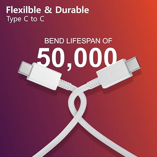 Image of AINE 30W USB-C to USB-C Fast Charging Cable Compatible with Google Pixel 8 8 Pro 7 7 Pro 7a 6a 6 6 Pro 5 - Power Delivery Type-C Cord - White | Original Charging Speed