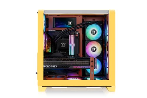 Image of Thermaltake View 390 Air; Mid Tower; 2x120mm CT Fans Included; 360mm Radiator Support; 420mm GPU Clearance; Hidden Connector Support; Rotatable PCIe Slots; Butter Caramel; CA-11F-00MMWN-00