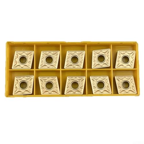UrbanHui CNMG120408-MA CNMG432-MA Carbide Turning Inserts 10PCS for MCLNR Lathe Tool Holders Precision Machining Accessories Replacement Inserts for Semi Finishing Finishing Industrial Tools