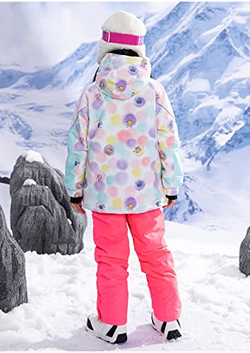 Image of Girls /Boys Snowsuits Hooded Insulated Windproof Winer Coats Ski Jacket Snow Pants Set
