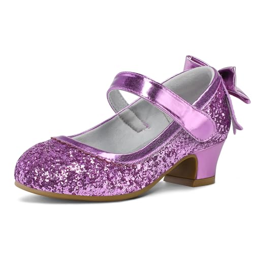 Image of K KomForme Girls Dress Shoes Toddler Glitter Mary Jane Heels