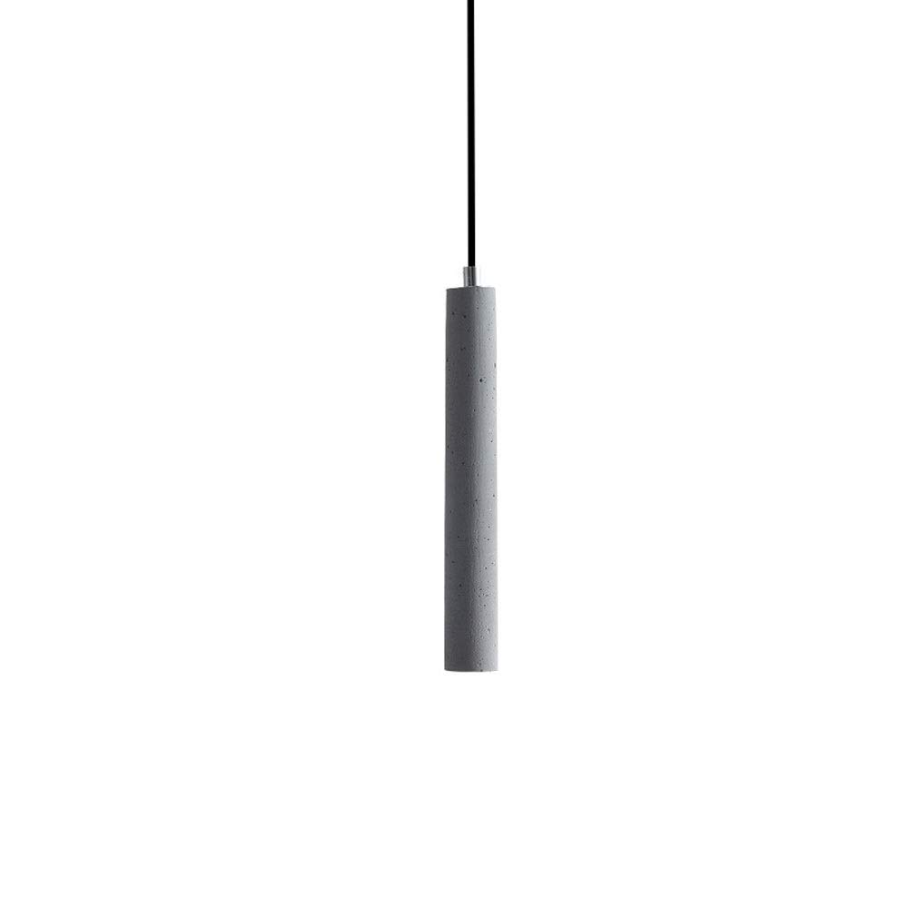 Hanging light ciment créative suspension industrielle tube pour décoration salon et boutique