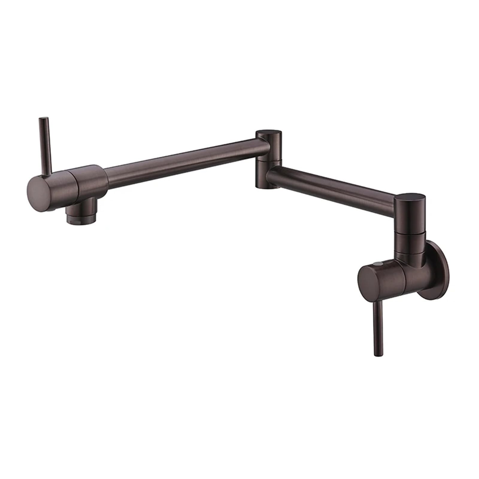 ZQFHSX Wall Mounted Kitchen Faucet Foldable Stove Single Cold Hole Rose Sink Stretchable Tap for Most Scenarios(Brown Bronze)