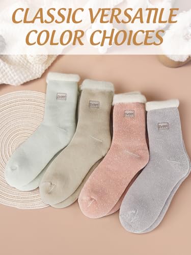 Kuschelsocken Damen Weihnachtsgeschenke für Frauen Mama: Thermosocken Wollsocken Dicke Socken Damen 39-42 Flauschige Socken Bettsocken Wärmesocken, Adventskalender Geschenke für Frauen Weihnachten