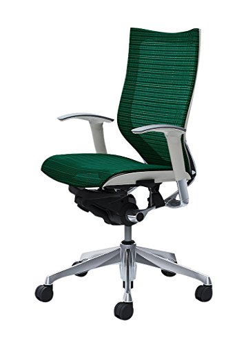 オカムラ 岡村製作所 デスクチェア オフィスチェア バロン ハイバック 可動肘 座メッシュ ダークグリーン CP85AW-FEH5