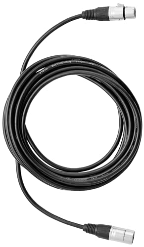 Image of Amazon Basics 4-Pack XLR Microphone Cable for Speaker or PA System, Recording Studio, All Copper Conductors, 6MM PVC Jacket, 15 Foot, Black