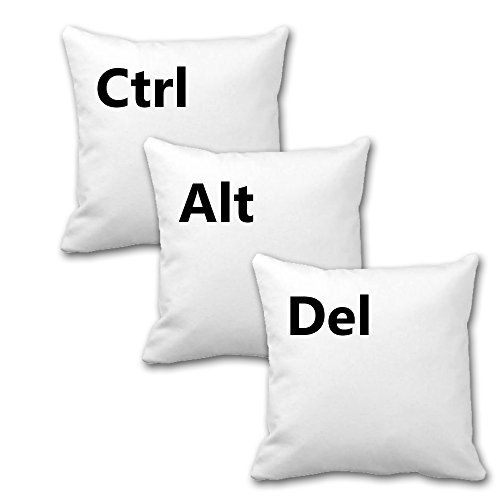 3 Deko Kissen Ctrl Alt Del Motiv Cover