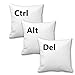 3 Deko Kissen Ctrl Alt Del Motiv