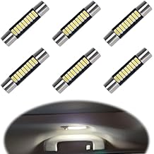 ecocstm 6 PCS 29.5mm LED Car Bulb, Extremely Bright 9-SMD 4014 Chips, Xenon Festoon Light Bulb 6614F 6641 6612F, Automotive Light Bulbs 12V for Vanity Mirror, Sun Visor, and Dome Light