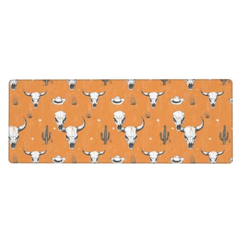 Tapis de bureau crâne de chèvre pour clavier PC et souris de gamer