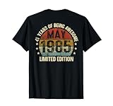 (on Back) May Birthday 1985 Édition limitée Vintage 41e T Shirt